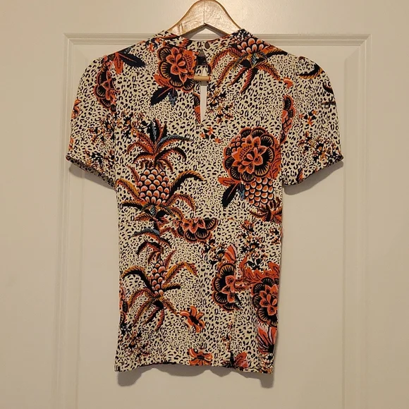 Free People floral animal print top - Picture 3 of 5